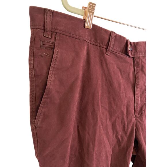 BRAX Casual Performance Regular Fit Chino Pants Pima Cotton Maroon 42 x 34 - Picture 6 of 13